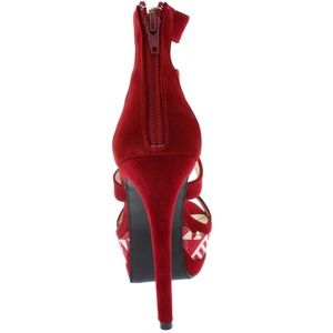 Maker's Shoes Shoes - Chaka Tribal Red Platform Heels Maker's Shoes Shoes - Chaka Tribal Red Platform Heels